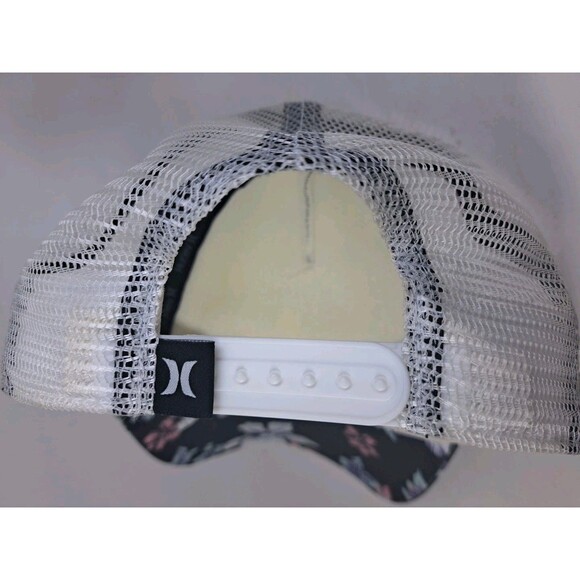 Hurley Women's Icon Trucker Hat Cap (Black Heather Hawaiian Floral) - Picture 8 of 8